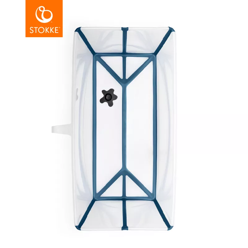 Bañera plegable para Bebés FlexiBath® transparente azul