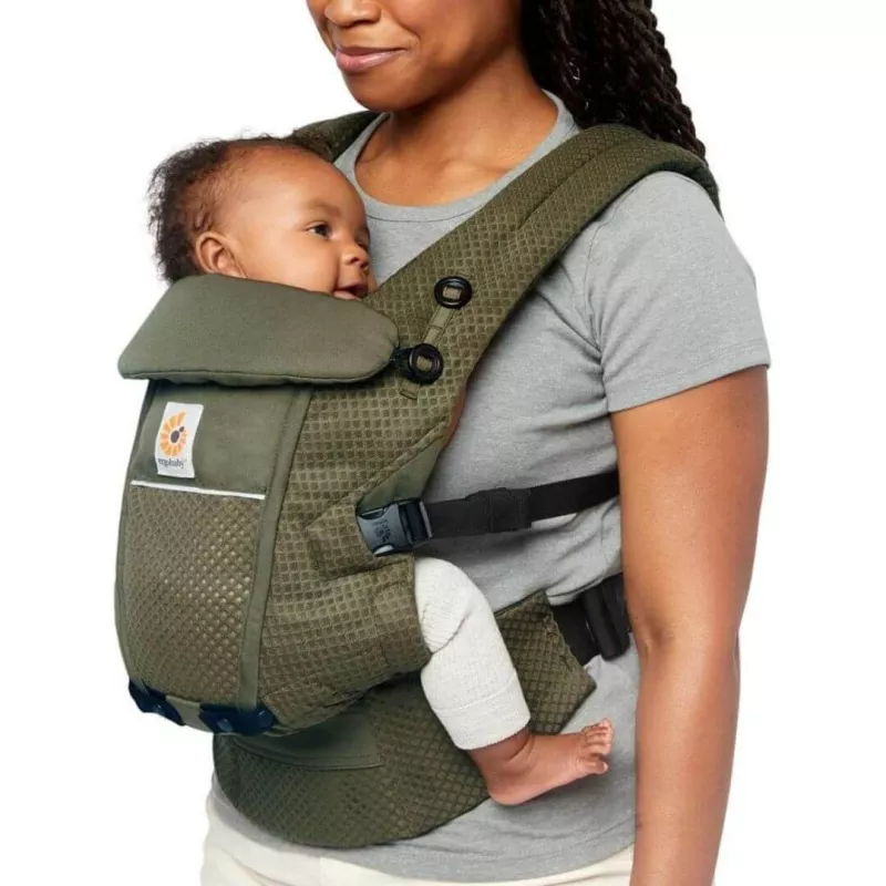 Ergobaby Mochila Portabebés Adapt Soft Flex Mesh verde oliva bebe