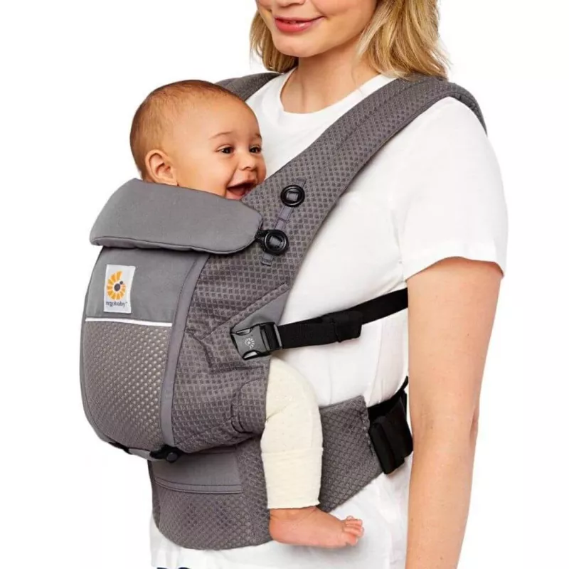 Ergobaby Mochila Portabebés Adapt Soft Flex Mesh gris grafito bebe