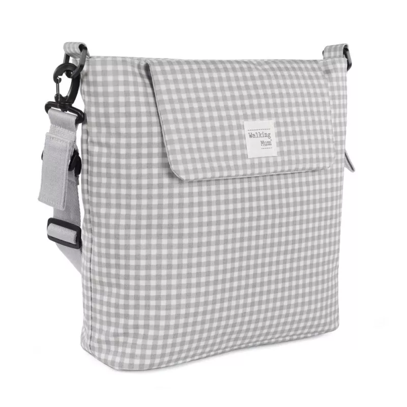 Walking Mum Bolso Silla Paseo I Love Vichy gris lado