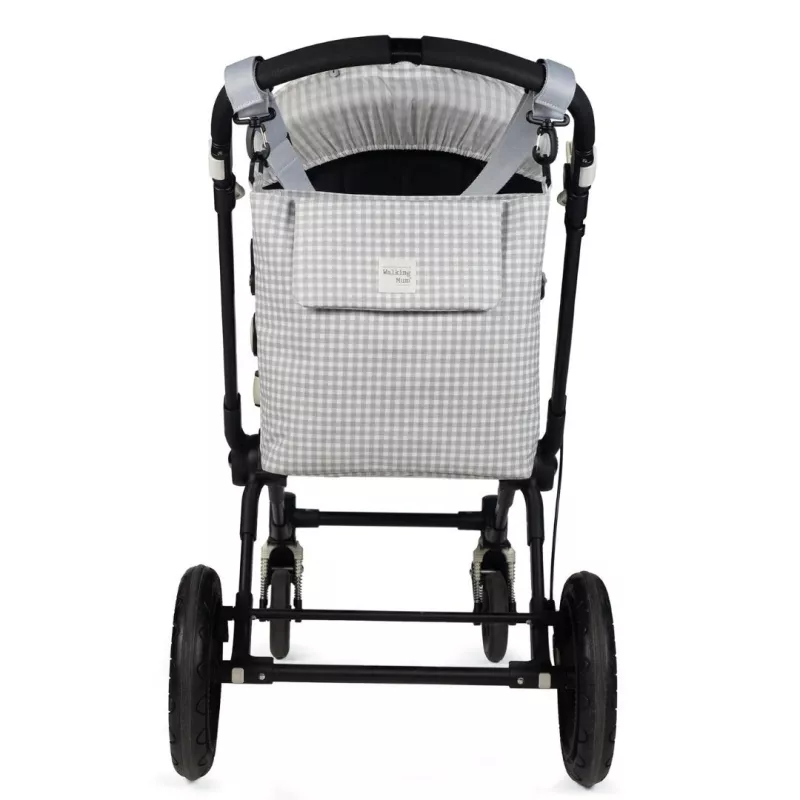 Walking Mum Bolso Silla Paseo I Love Vichy gris silla paseo