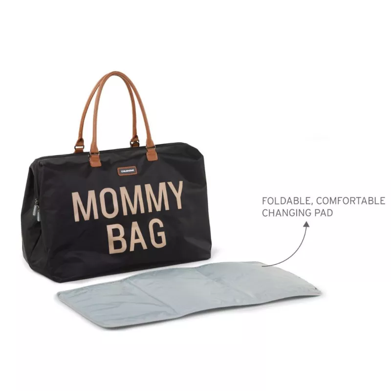 Childhome Bolso Maternal Mommy Bag negro dorado cambiador