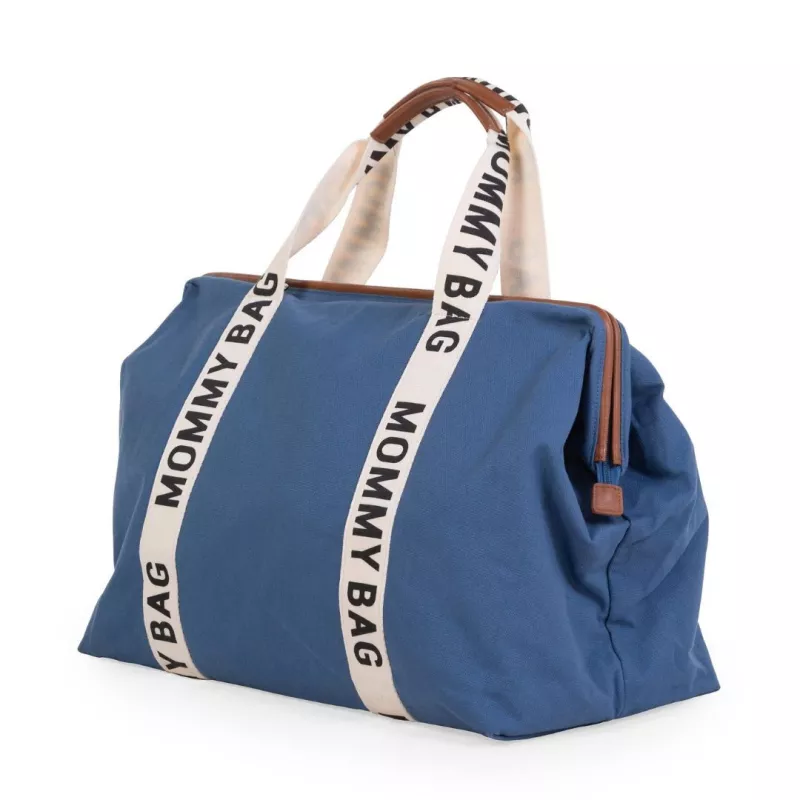 Childhome Bolso Maternal Mommy Bag Signature indigo lado