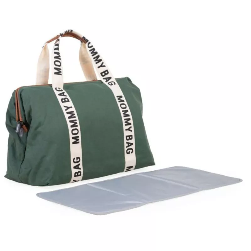 Childhome Bolso Maternal Mommy Bag Signature verde cambiador