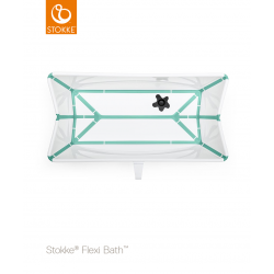 Stokke® bañera plegable FlexiBath® blanco aqua verde 531905