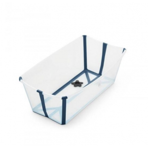 Stokke® bañera plegable FlexiBath® transparente azul 531904