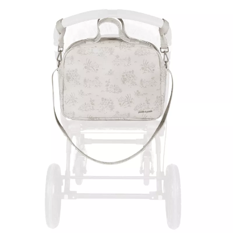 Pasito a Pasito Bolso Maternal Toile de Jouy cream carrito