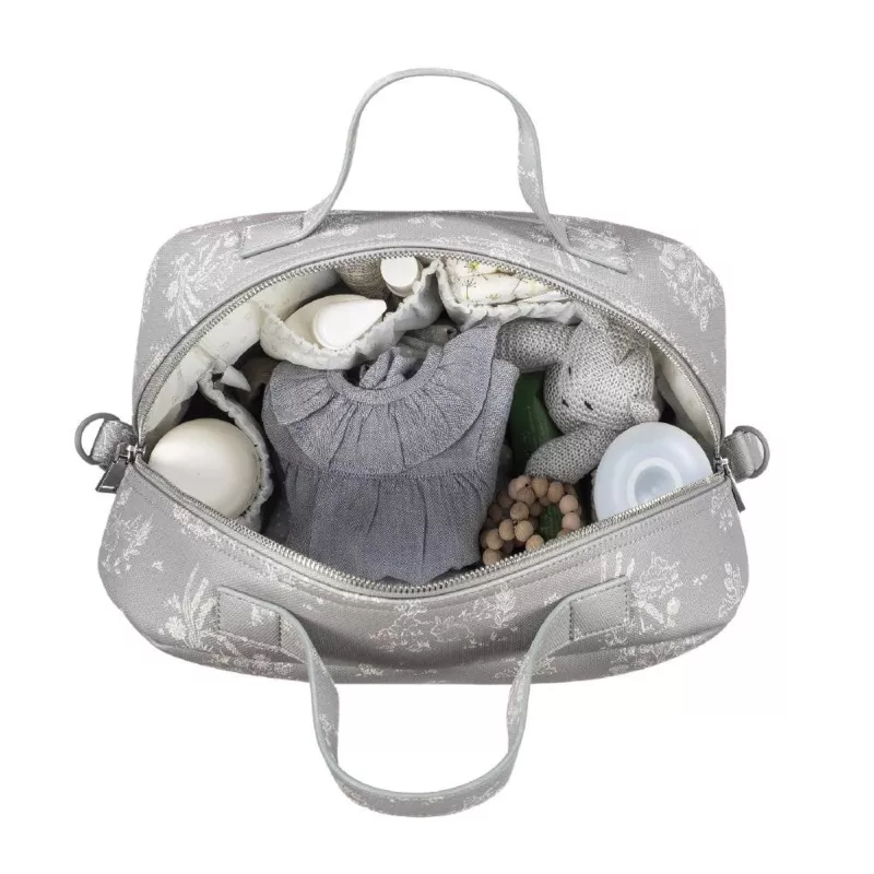 Pasito a Pasito Bolso Maternal Toile de Jouy forest interior completo