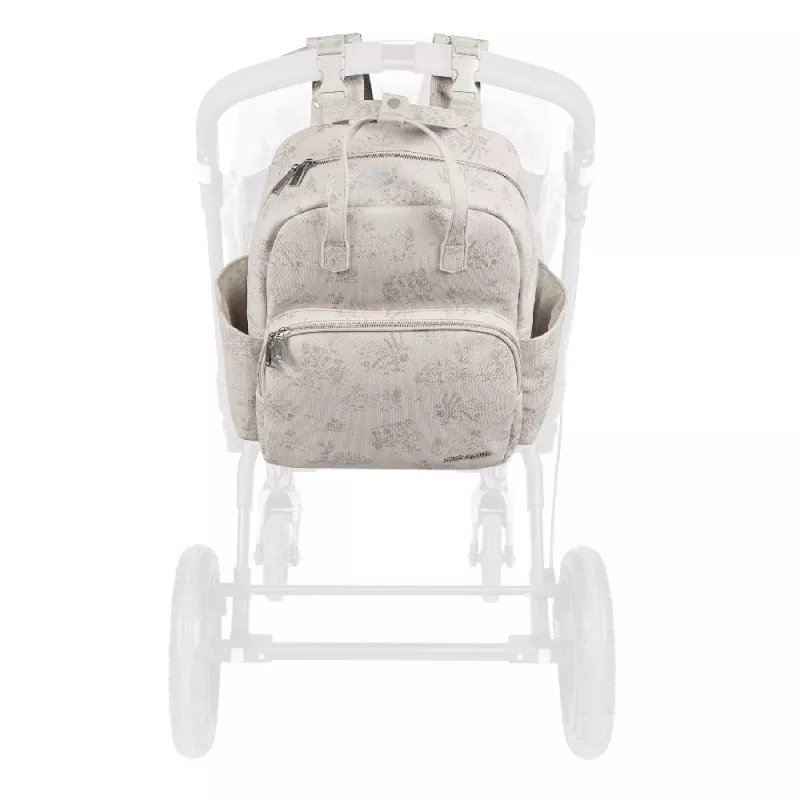 Pasito a Pasito Mochila Maternal Toile de Jouy cream carrito