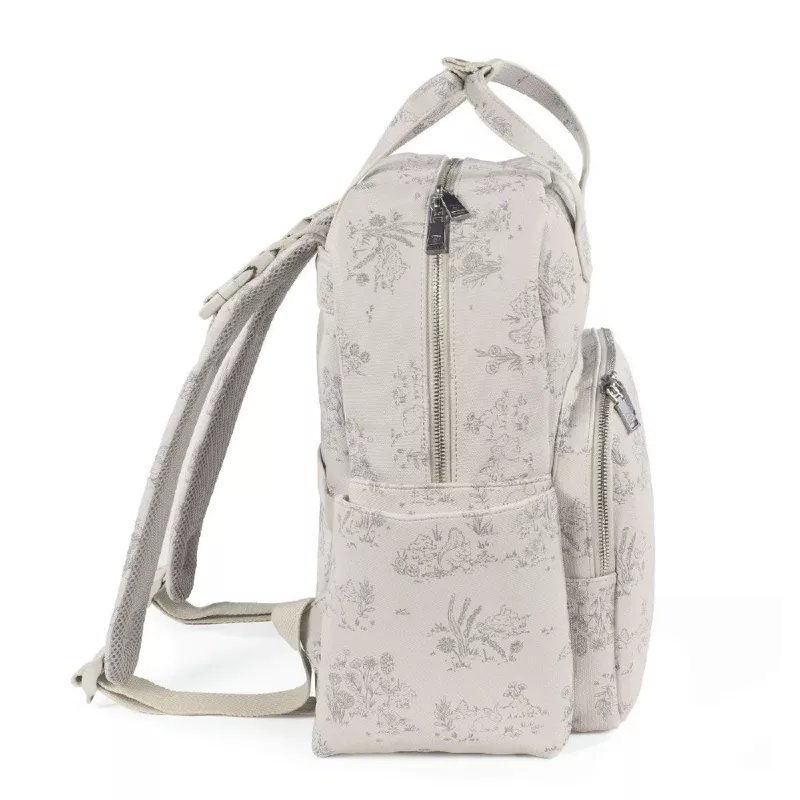 Pasito a Pasito Mochila Maternal Toile de Jouy cream lateral