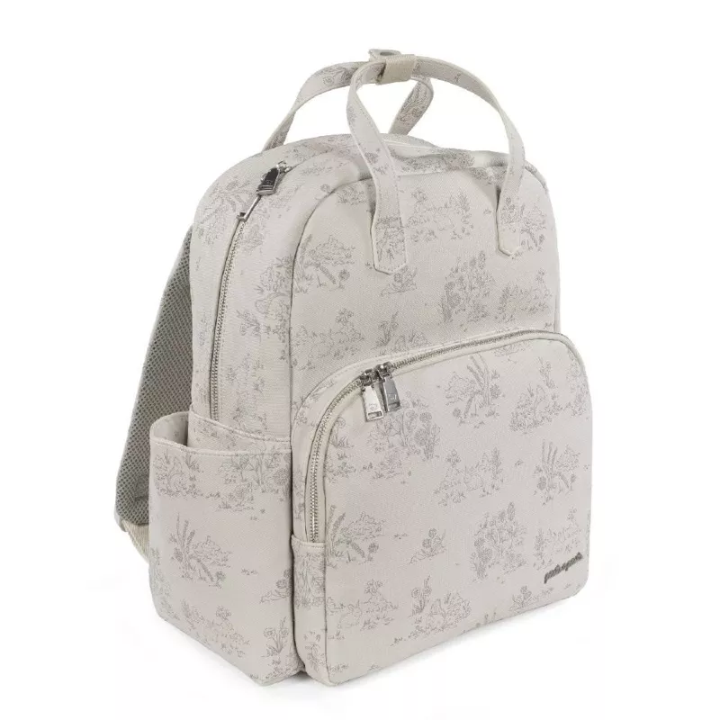 Pasito a Pasito Mochila Maternal Toile de Jouy cream lado