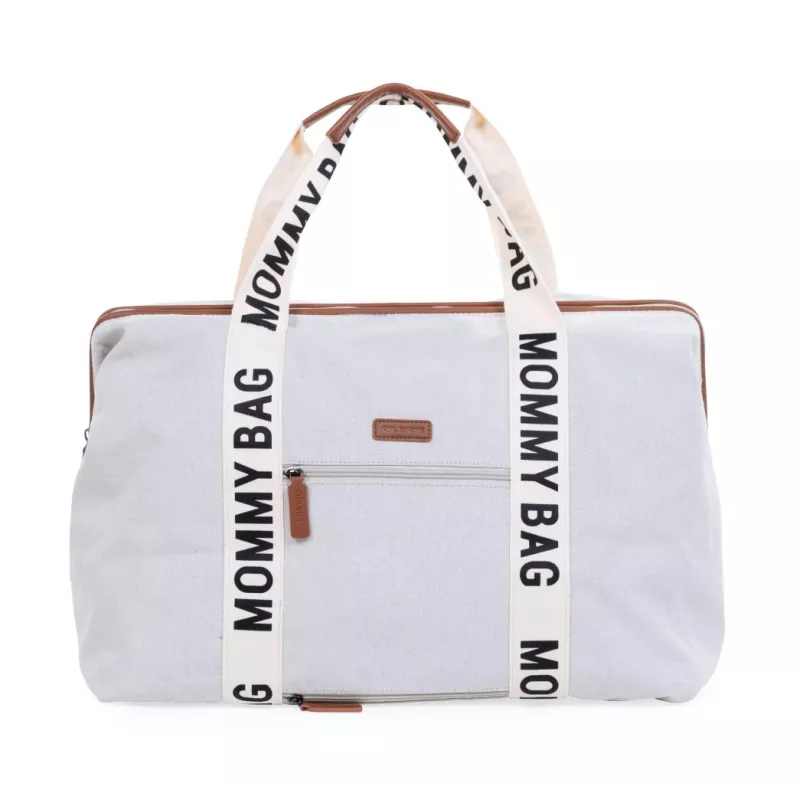 Childhome Bolso Maternal Mommy Bag Signature blanco roto trasera