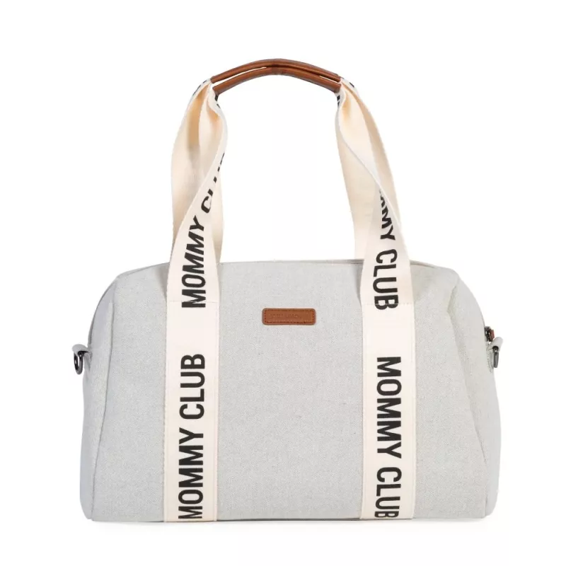 Childhome Bolso Maternal Mommy Club Canvas blanco roto trasera