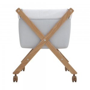 Cambrass Minicuna Tijera Madera Mini Windsord natural gris lado