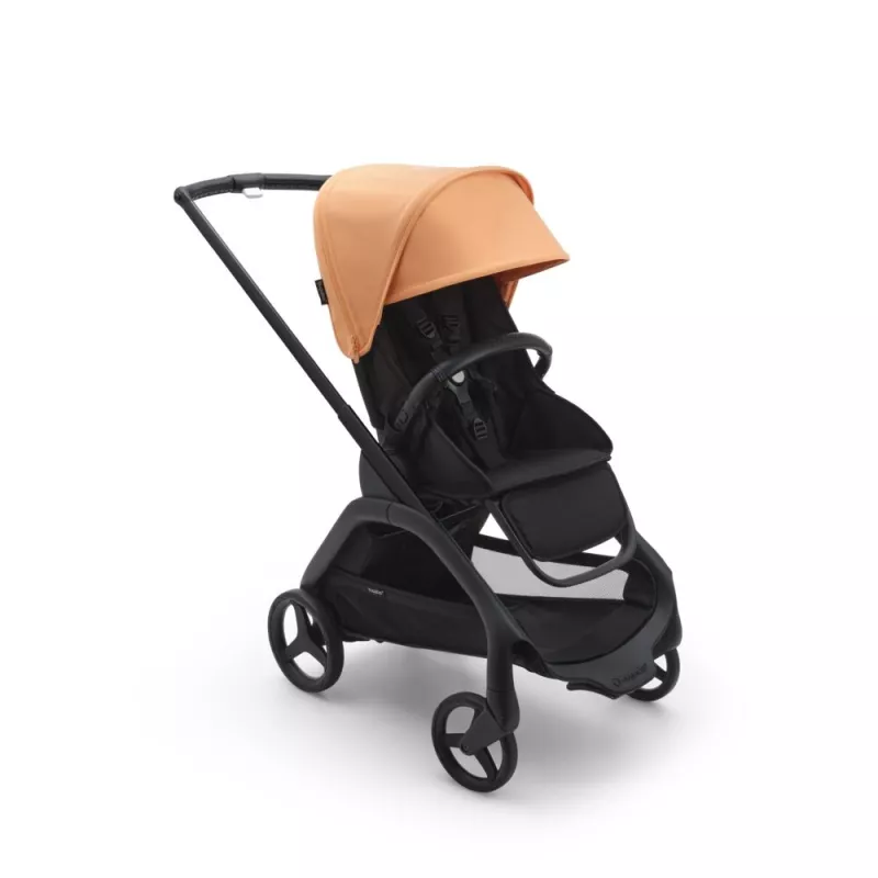 Bugaboo Dragonfly Cochecito Chasis Negro isla coral silla