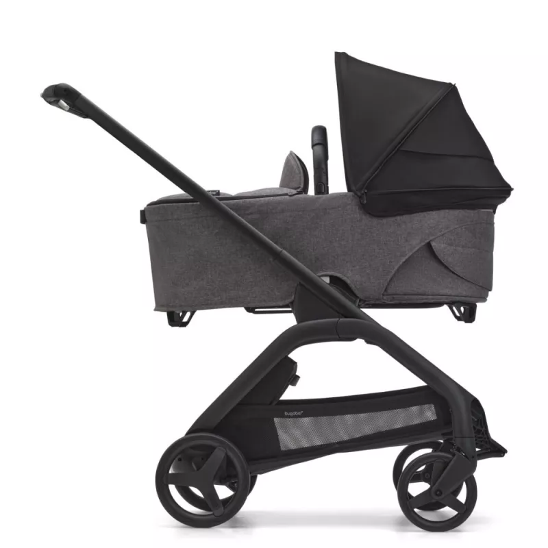 Bugaboo Carrito de Bebé Dragonfly Chasis Gris capazo negro