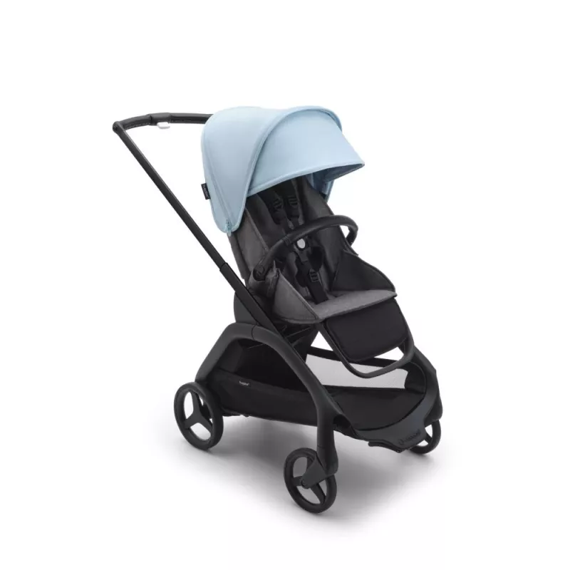 Bugaboo Dragonfly Cochecito Chasis Negro azul horizonte silla gris