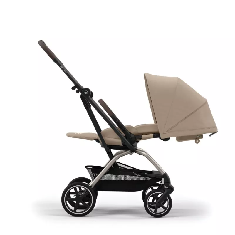 Cybex Silla de Paseo Eezy S Twist+ 2 almond beige reclinada