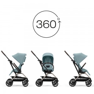 Cybex Silla de Paseo Eezy S Twist+ 2 stormy blue 360