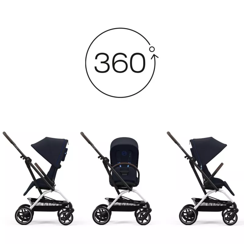 Cybex Silla de Paseo Eezy S Twist+ 2 dark blue 360