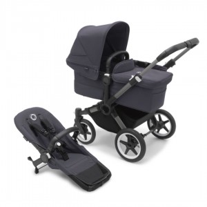 Bugaboo Donkey 5 Mono Completo Azul Tormenta capazo y silla