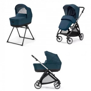 Inglesina Cochecito Electa 2024 Chasis Silver Black hudson blue