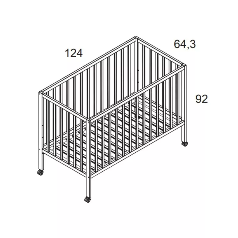 Ros Cuna Play 60x120 cm medidas