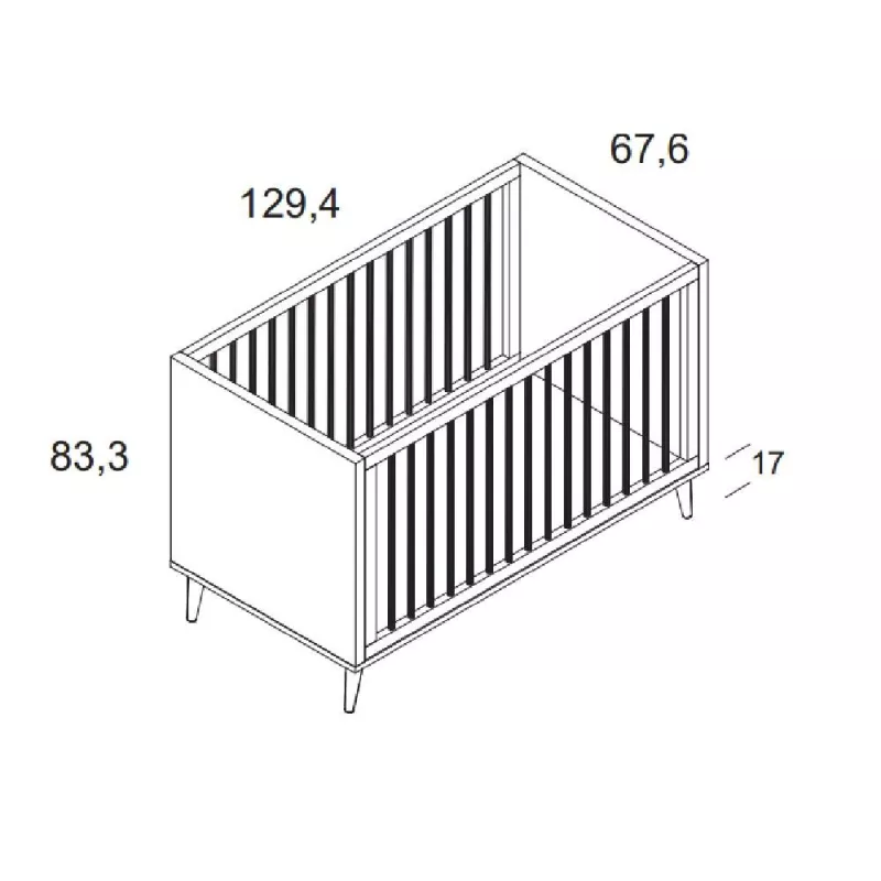 Ros Cuna Metropoli 60x120 cm medidas