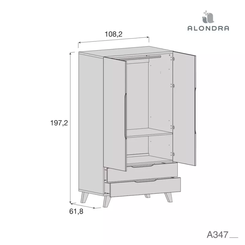 Alondra Armario Infantil Lifestyle medidas