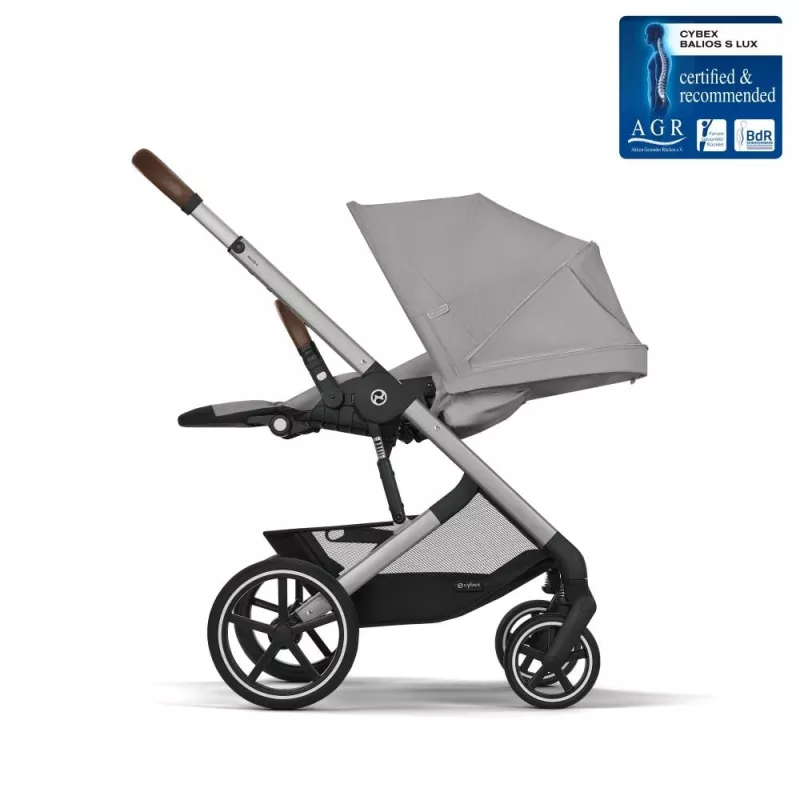 Cybex Carrito Bebé Balios S Lux Pack M stone-grey-silla-perfil