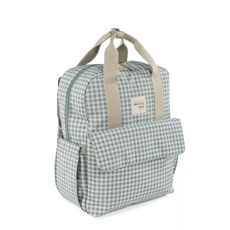 Walking Mum Mochila Maternal I Love Vichy verde 36261